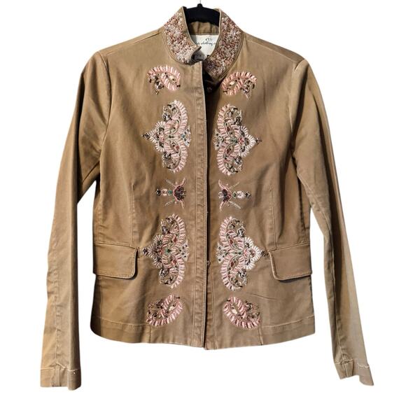 Telluride Clothing Co Jackets & Blazers - Telluride Clothing Company beaded/embroidered mandarin collar jacket 4